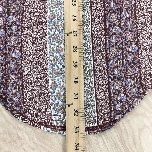 Love Cameron LA Dress Size Small Floral Print Long Sleeve Stretch Mini Bodycon - Picture 8 of 9